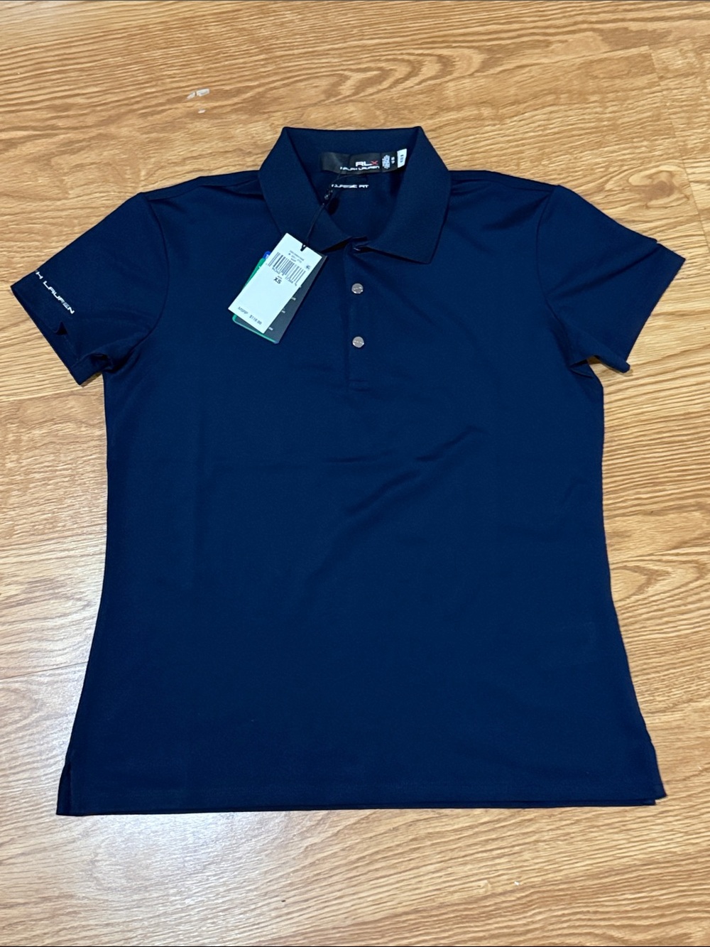 RLX Ralph Lauren Navy Short-Sleeve Classic Piquè Polo Shirt
